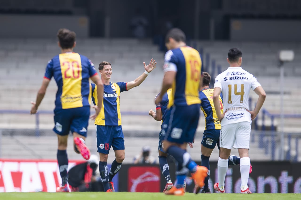 Andres Vombergar, Germán Berterame y Unai Bilbao son los encargados de darle el triunfo al Atlético San Luis 1-3 sobre Pumas.