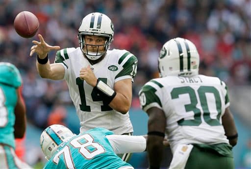 Londres recibió el primero de tres partidos NFL que tendrán, en donde los Jets dominaron a los Dolphins 27-14. Checa las imágenes del duelo.