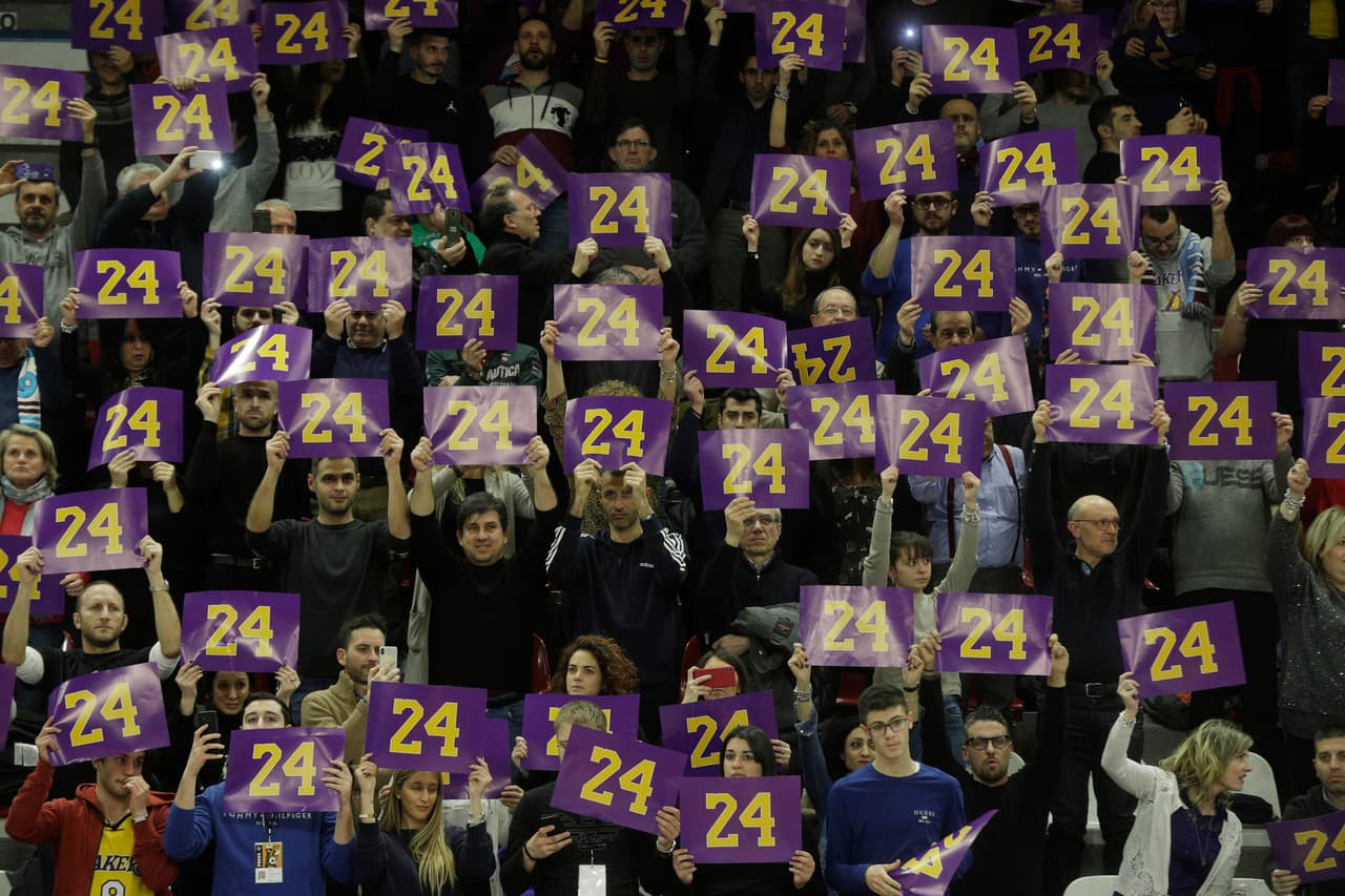 Homenaje a Kobe Bryant en la segunda división italiana de basquetbol.