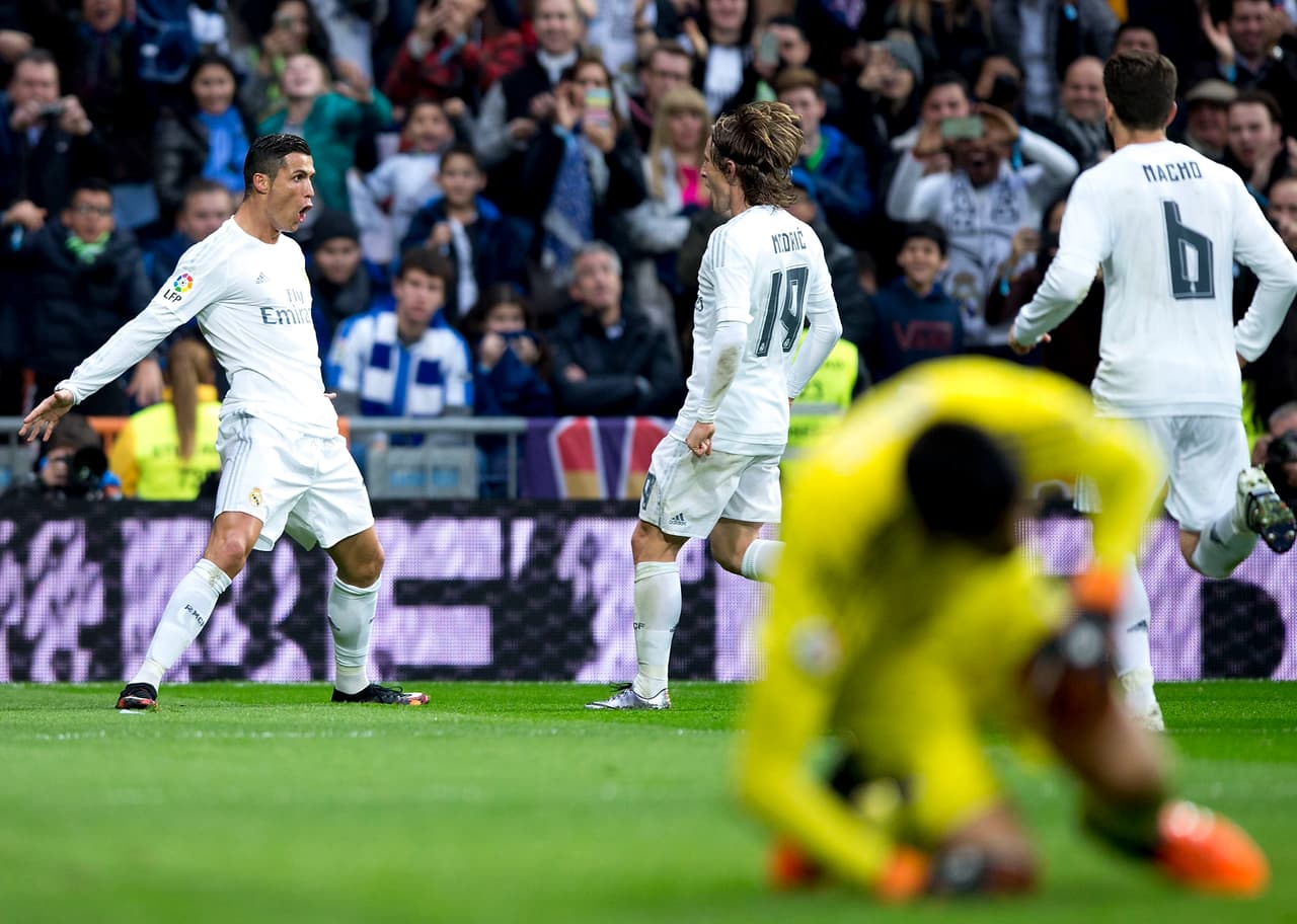 Cristiano volvió a marcar un doblete en el Bernabéu