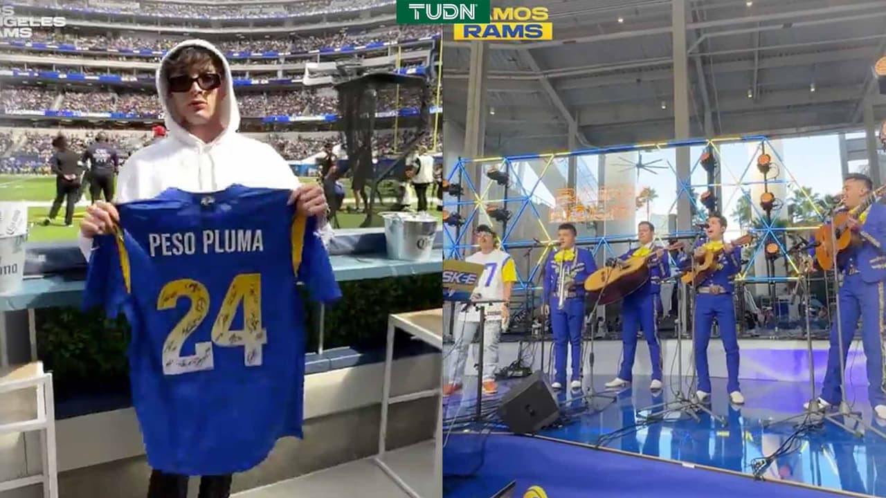 Rams le lleva serenata a Peso Pluma en partido ante Raiders