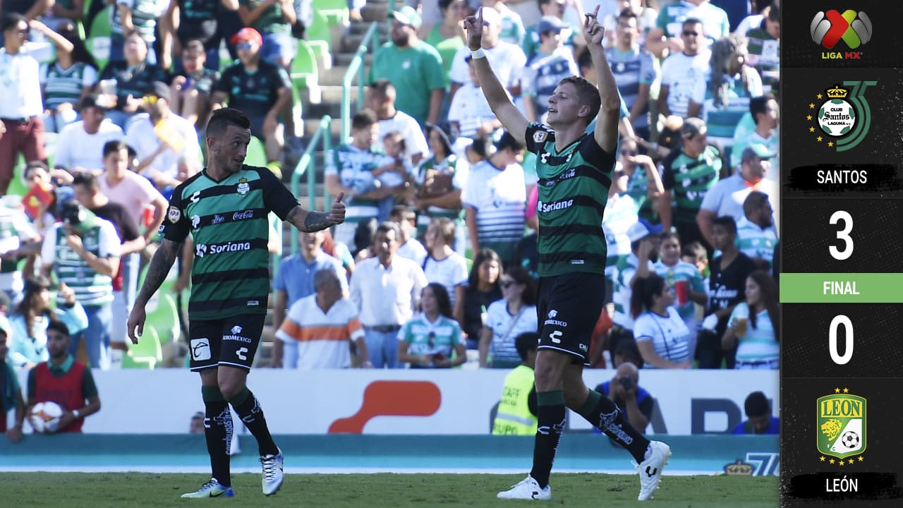 Tres oportunidades de gol y tres goles, así la contundencia de Santos.