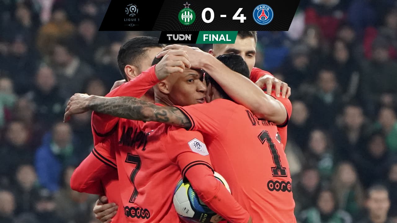 Mbappé comanda goleada del PSG sobre Saint-Étienne