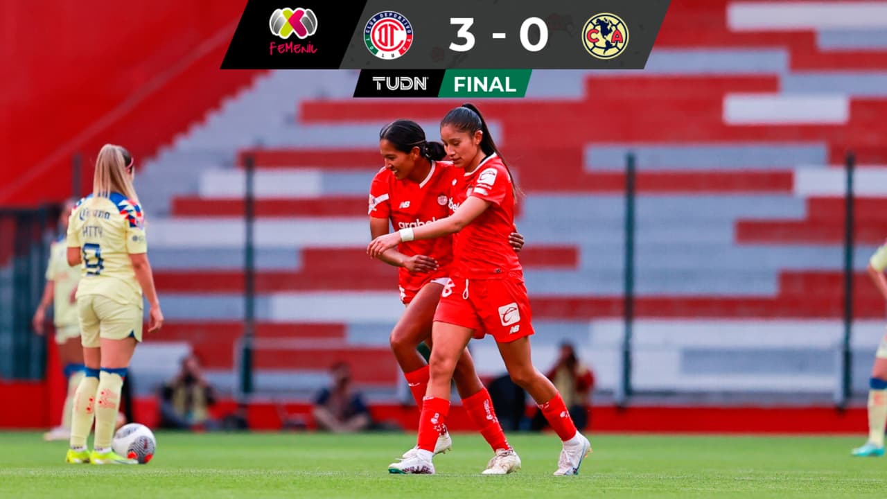 Toluca sorprende y golea con solvencia al América