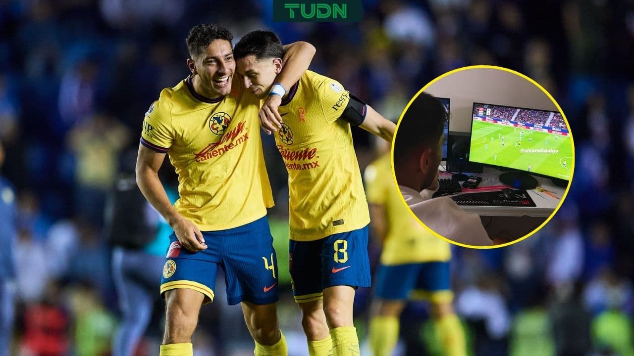 Sebastián Cáceres es captado en apoyo a Álvaro Fidalgo en su debut en LaLiga