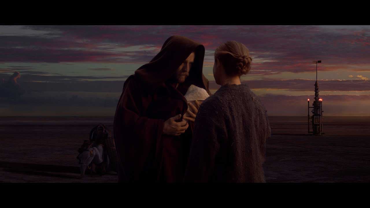 En el canon de Star Wars, un bebé Luke Skywalker queda al cuidado de Owen y Beru después de que Anakin Skywalker se vuelve al lado oscuro y se convierte en Darth Vader.