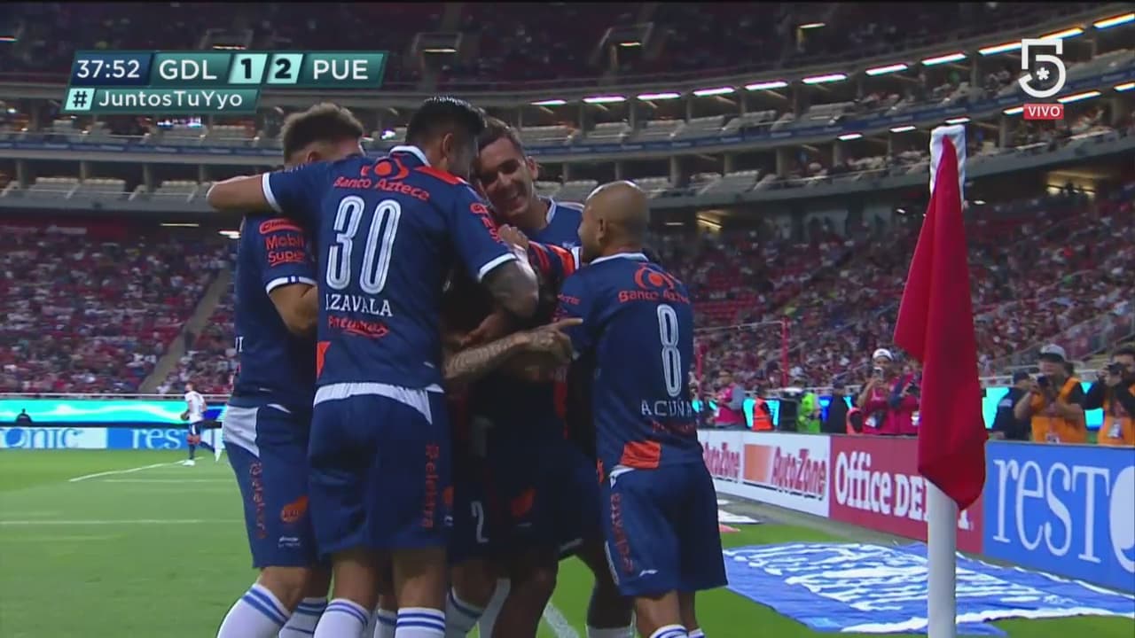 Gol Brayan Angulo (Chivas 1-2 Puebla)