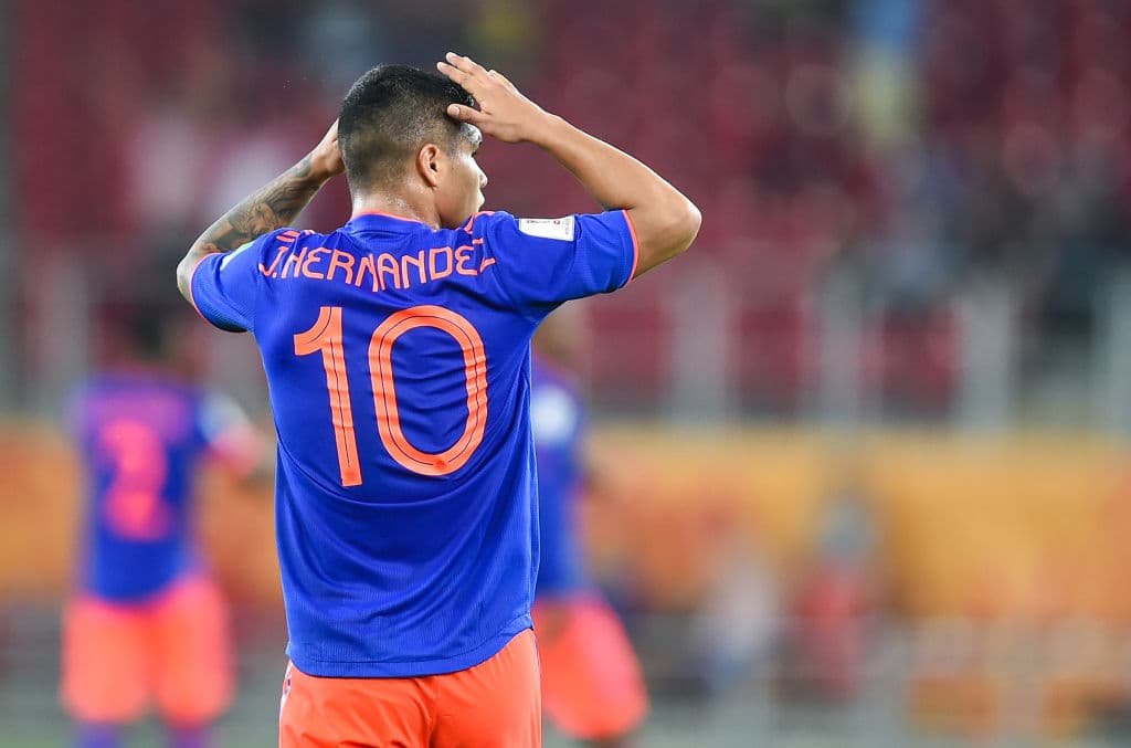 El delantero del Huesca Juan Camilo 'Cucho' Hernández fue sustituido y se fue sin poder anotar.