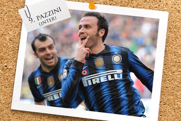 El ataque de nuestro equipo comienza con Giampaolo Pazzini del Inter de Milán.