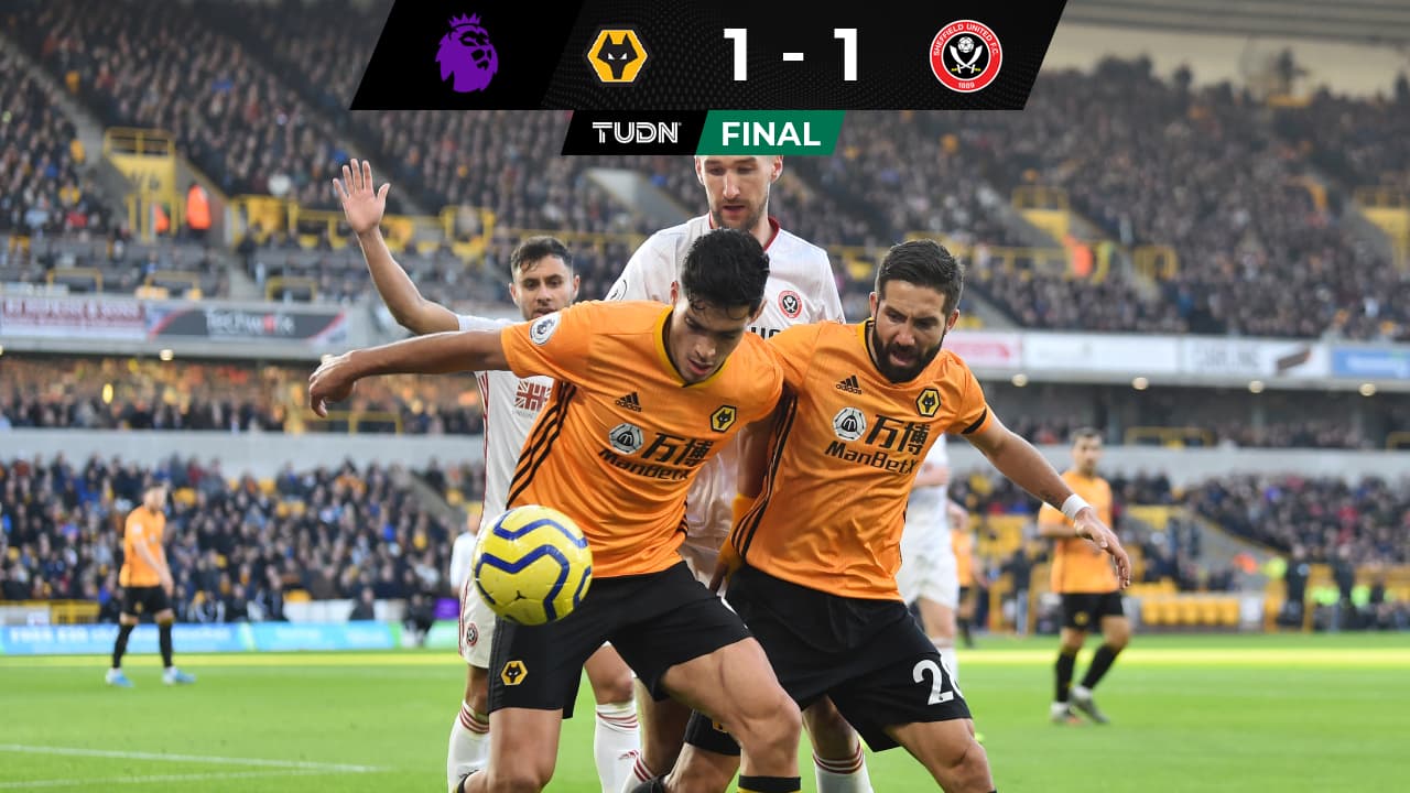 Raúl Jiménez asiste en empate del Wolverhampton