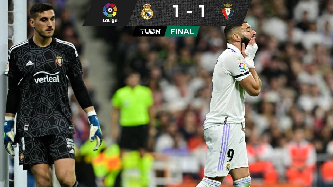 Real Madrid empató con Osasuna y cede el liderato al Barcelona