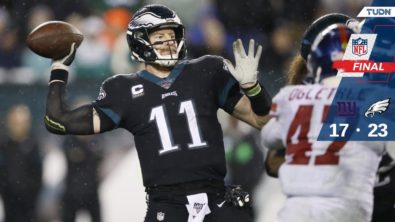 Los Eagles vienen de atrás al reponerse de una diferencia de 14 puntos para vencer a los Giants en el MNF de la Semana 14.
