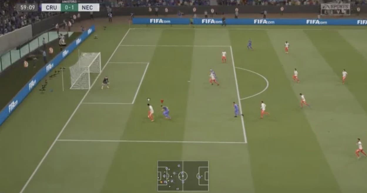 Cruz Azul no logra aguantar la ventaja y en la última jugada del partido Kevin Mercado se logra meter en el área de la Máquina para marcar el tanto del empate.