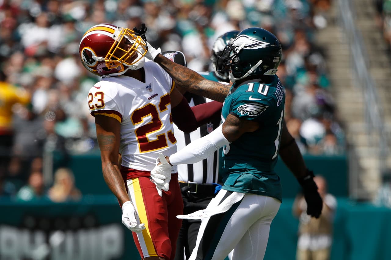 Quinton Dunbar y DeSean Jackson.