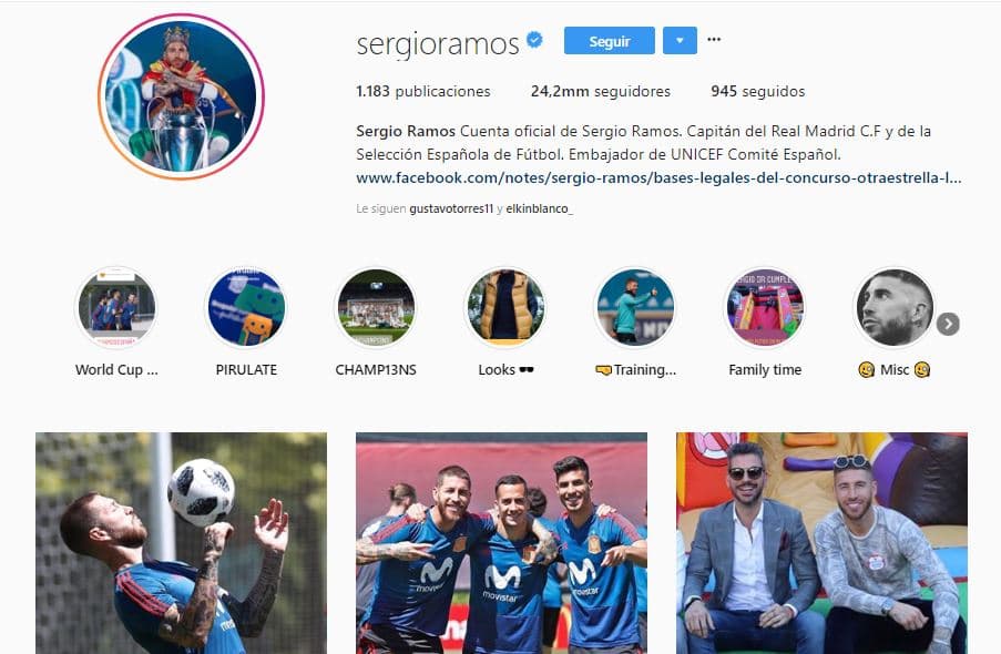 En su perfil cuenta con 24,2 millones de seguidores