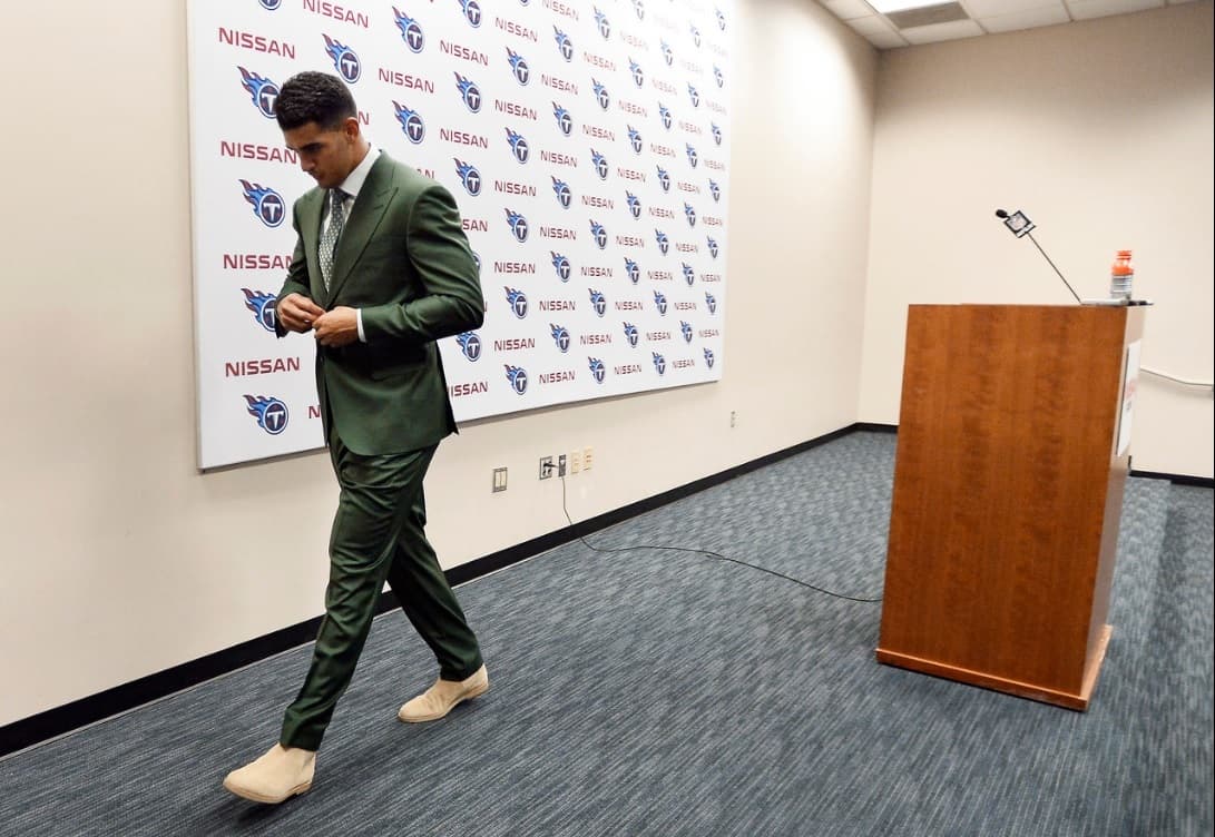 Marcus Mariota, QB de los Tennessee Titans, tras el partido que perdieron ante los Indianapolis Colts 34-26.