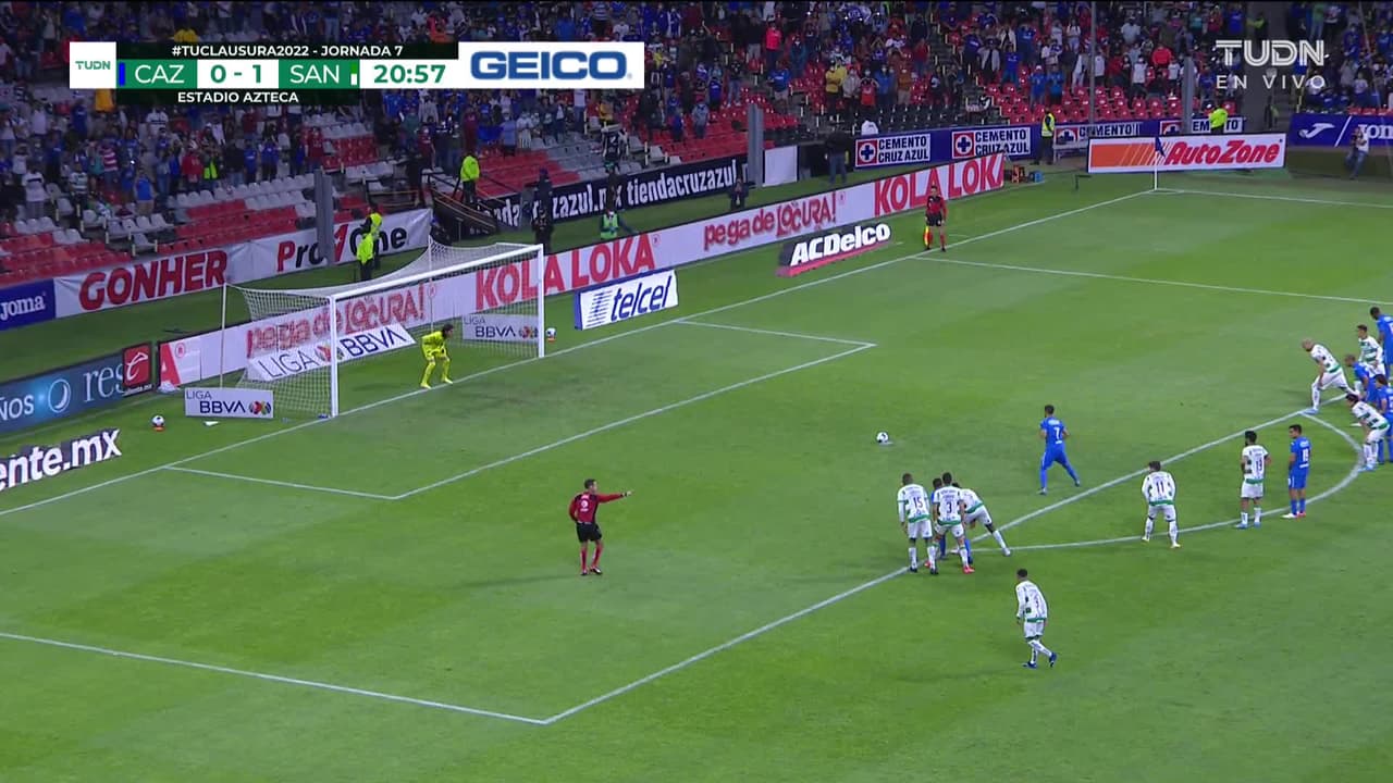 ¡TIRO ATAJADO! disparo por Uriel Antuna.