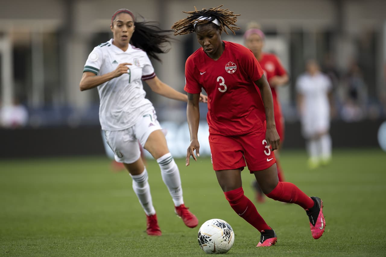 Con goles de Christine Sinclair y Shelina Zardorsky, Canadá le gana a México y asegura el liderato del grupo B.