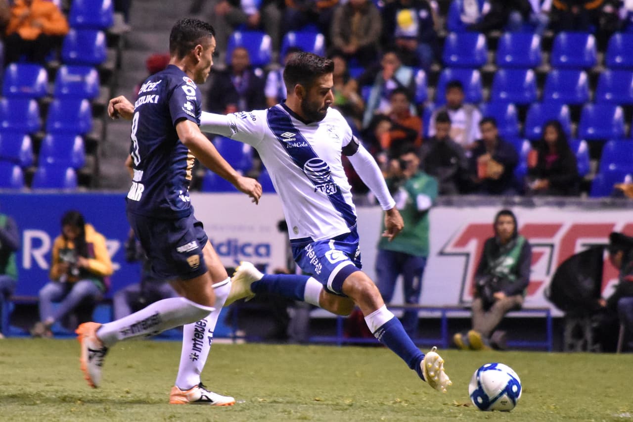 El Puebla se adelantó al minuto 60 con gol de Jorge Zarate, Pumas logró el tanto del empate al minuto 85 tras un gran disparo de Juan Iturbe.
