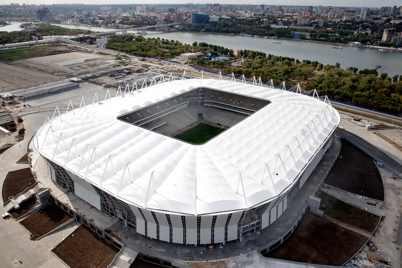 Así luce el Rostov Arena en imágenes tomadas el pasado 20 de agosto.