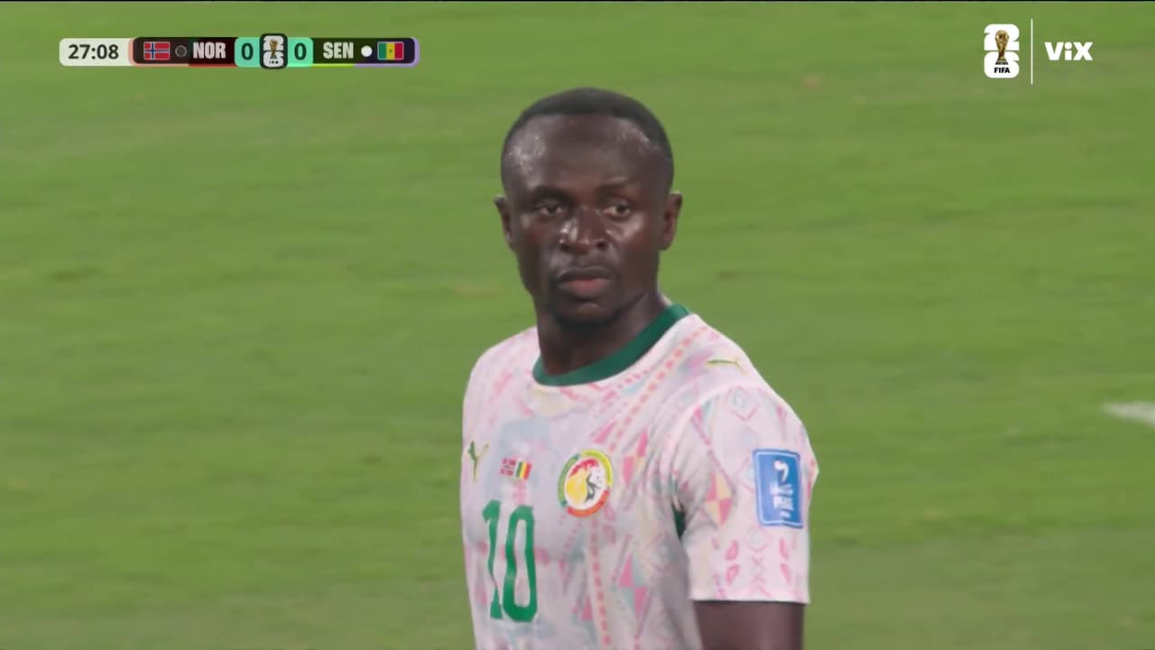 ¡Sadio Mané iba a clavarle un golazo a Noruega y hace esto!