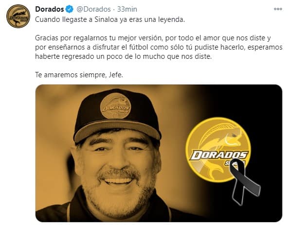 Los íconos del deporte se despidieron de Diego Armando Maradona en redes sociales.