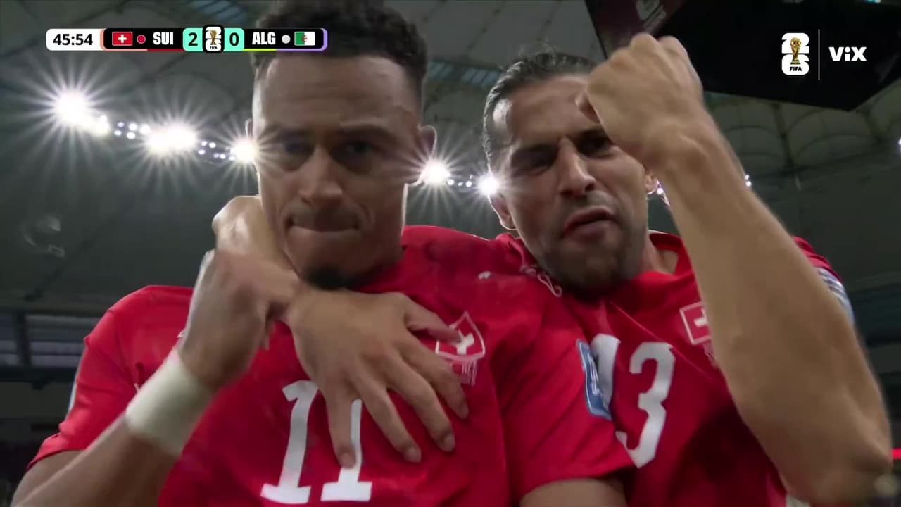 ¡Suiza clava un golazo apenas empezando el segundo tiempo vs. Argelia!