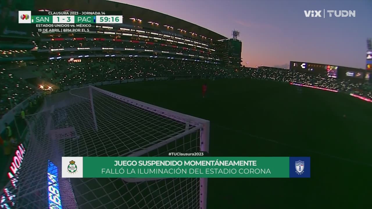 ¡Se fue la luz! Santos y Pachuca se quedaron a oscuras en el TSM
