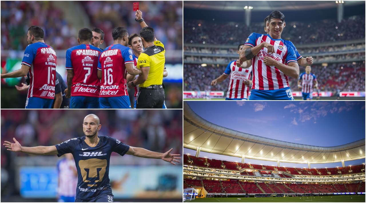En una noche inmejorable para la práctica del futbol, así se enfrentaron Chivas y Pumas.