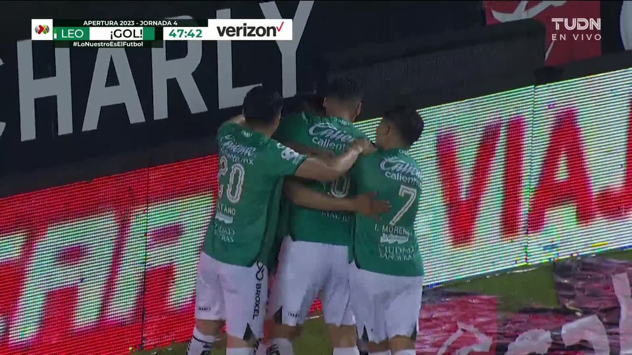 ¡GOL!  anota para León. Ángel Mena