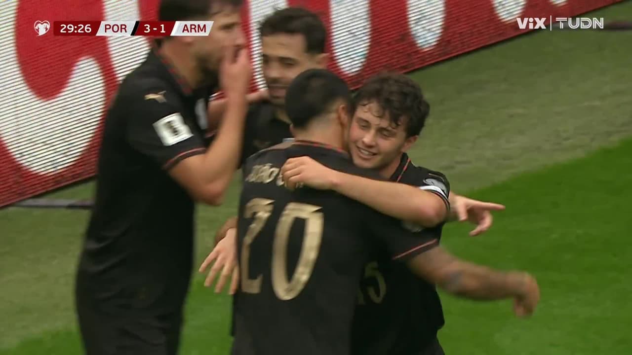 ¡Mundial a la vista! Gol de Portugal con disparo potente de João Neves