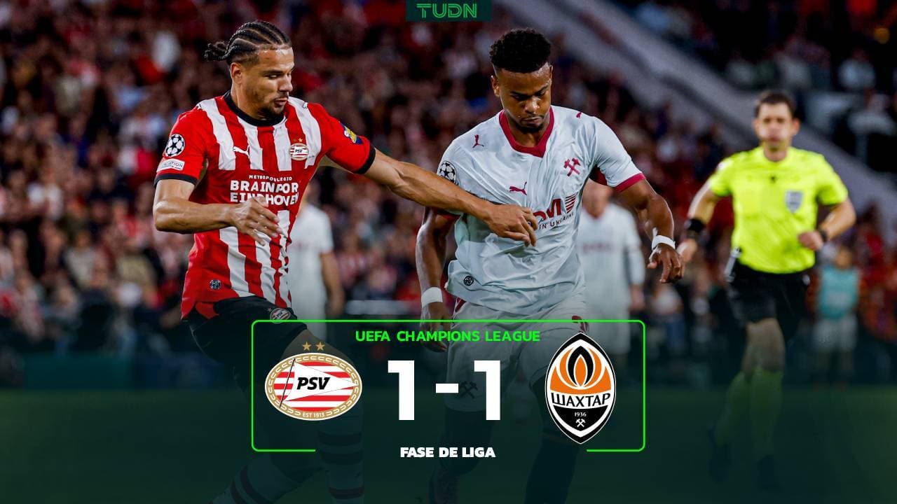 Resumen | PSV se atasca con Shakhtar en el debut de ambos en Champions