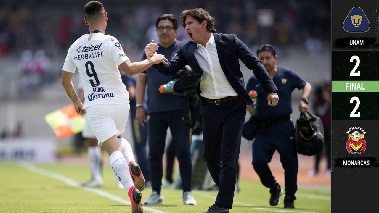¡Con mucha garra! Pumas rescata empate ante Morelia en debut de Torrente
