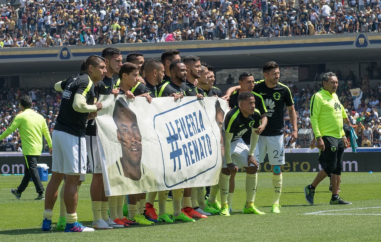 El plantel americanista muestra su apoyo a Renato Ibarra, quien está fuera de acción por una fractura.