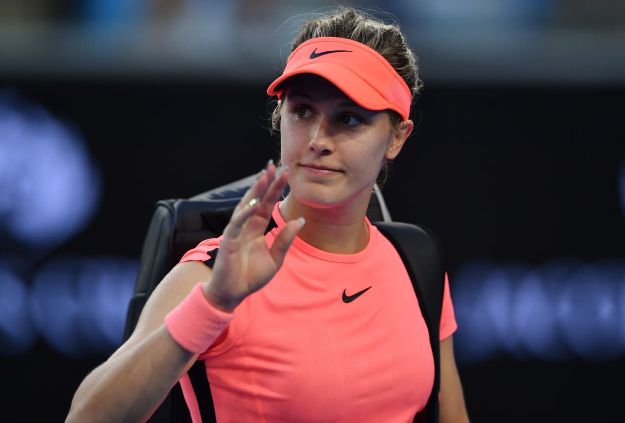 La bella canadiense sigue sin lograr tener una actuación destacada en los grandes torneos de tenis del mundo.