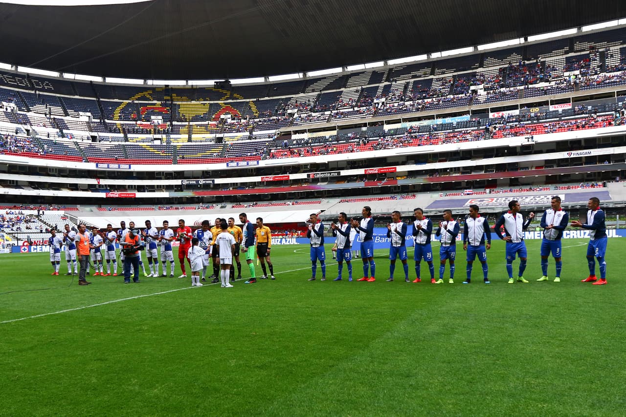 Sin una buena asistencia se disputó el duelo entre Celestes y Tuzos por el
<a href="https://www.univision.com/deportes/futbol/liga-mx/*">Clausura 2019</a> en el Azteca.