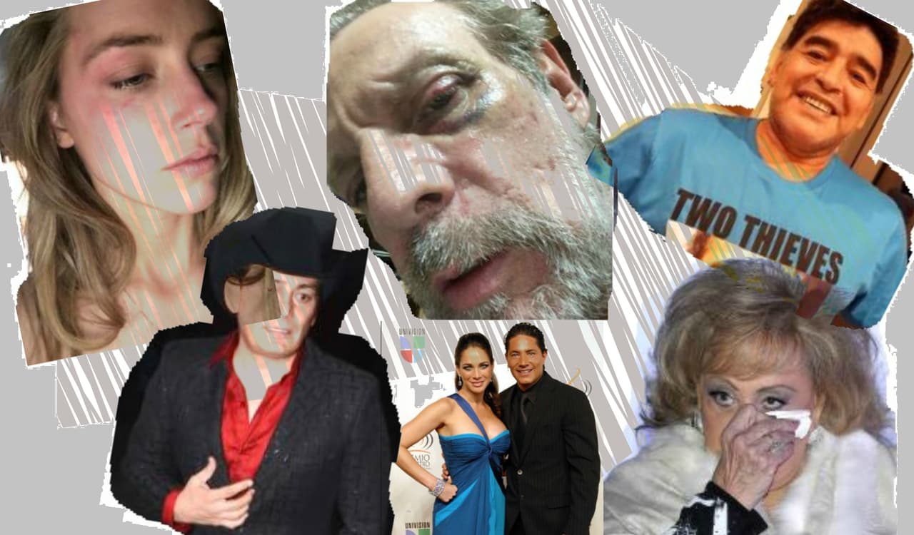 Unos son víctimas y otros victimarios. Muchos de estos famosos han compartido sus desgarradoras experiencias sobre las agresiones que han vivido en su relación de pareja.