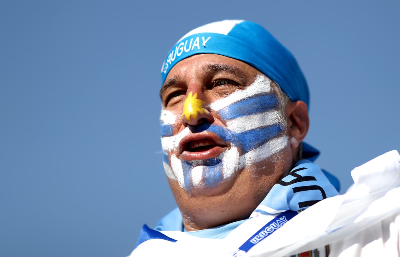 El colorido de los fanáticos en el partido de Uruguay contra Arabia Saudita fue protagonista en el segundo partido de ambos en el grupo A del Mundial de Rusia 2018.