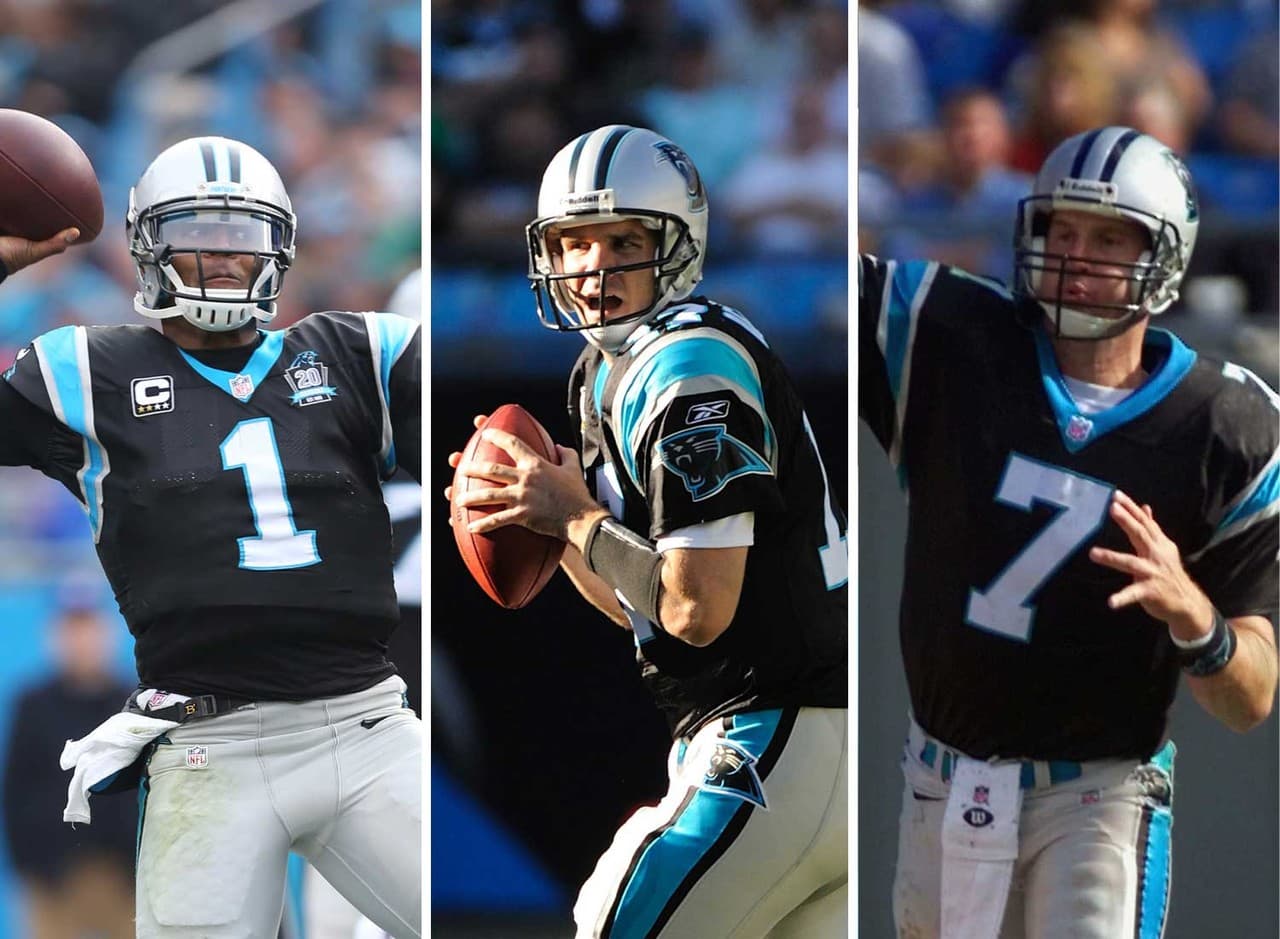 #29 CAROLINA PANTHERS: Cam Newton, Jake Delhomme, Steve Beuerlein (AP-NFL).