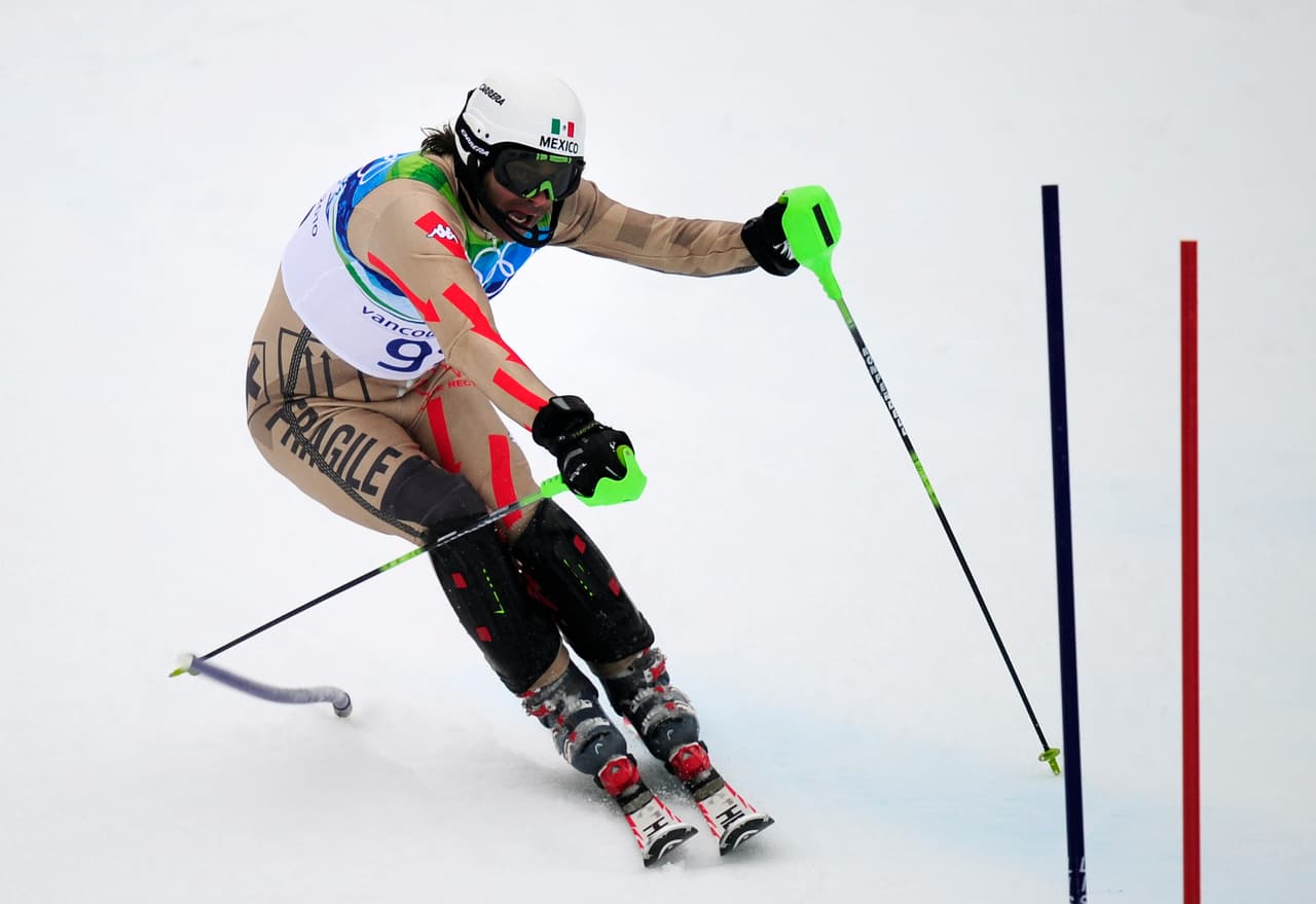Este descendiente de familia alemana estuvo en dos competencias: esquí alpino y eslalom gigante.