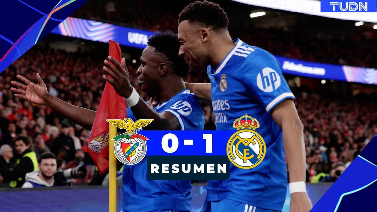 Resumen | Benfica vs. Real Madrid: Vini le da la ventaja a los merengues