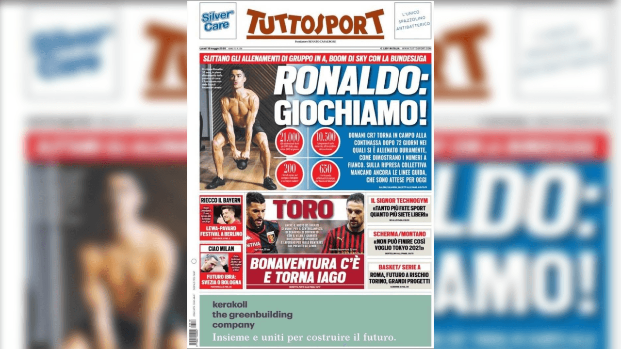 El mundo deportivo extraña la actividaad y las portadas de los diarios más imporotantes en el mundo ven una luz al final del túnel.