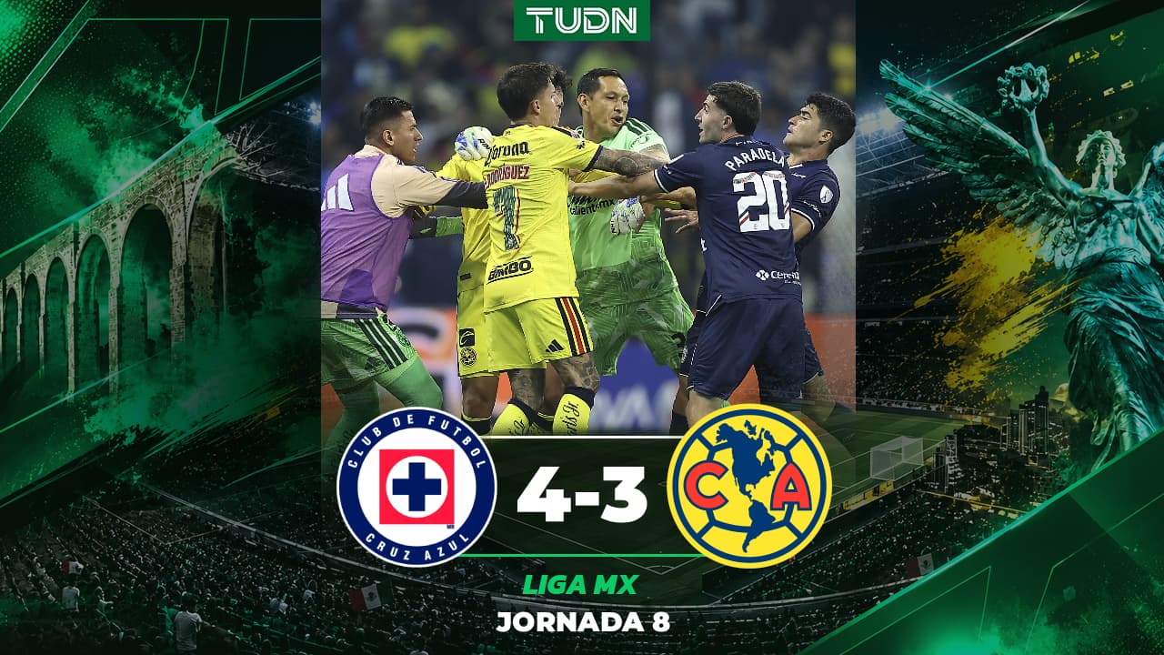 Resumen: Cruz Azul derrota al América en el partidazo del año