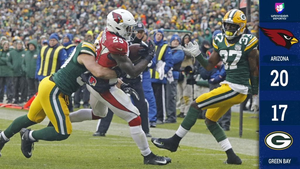 <b>Arizona 20-17 Green Bay</b>. Un gol de campo de Zane González, restando 44 segundos en el partido, los Cardinals sorprendieron a los Packers en Lambeau Field. El coach Mike McCarthy fue despedido.