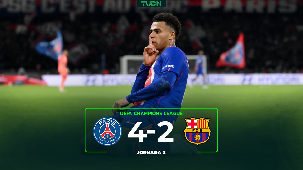 Resumen | PSG golea al Barcelona y sigue invicto en Champions League