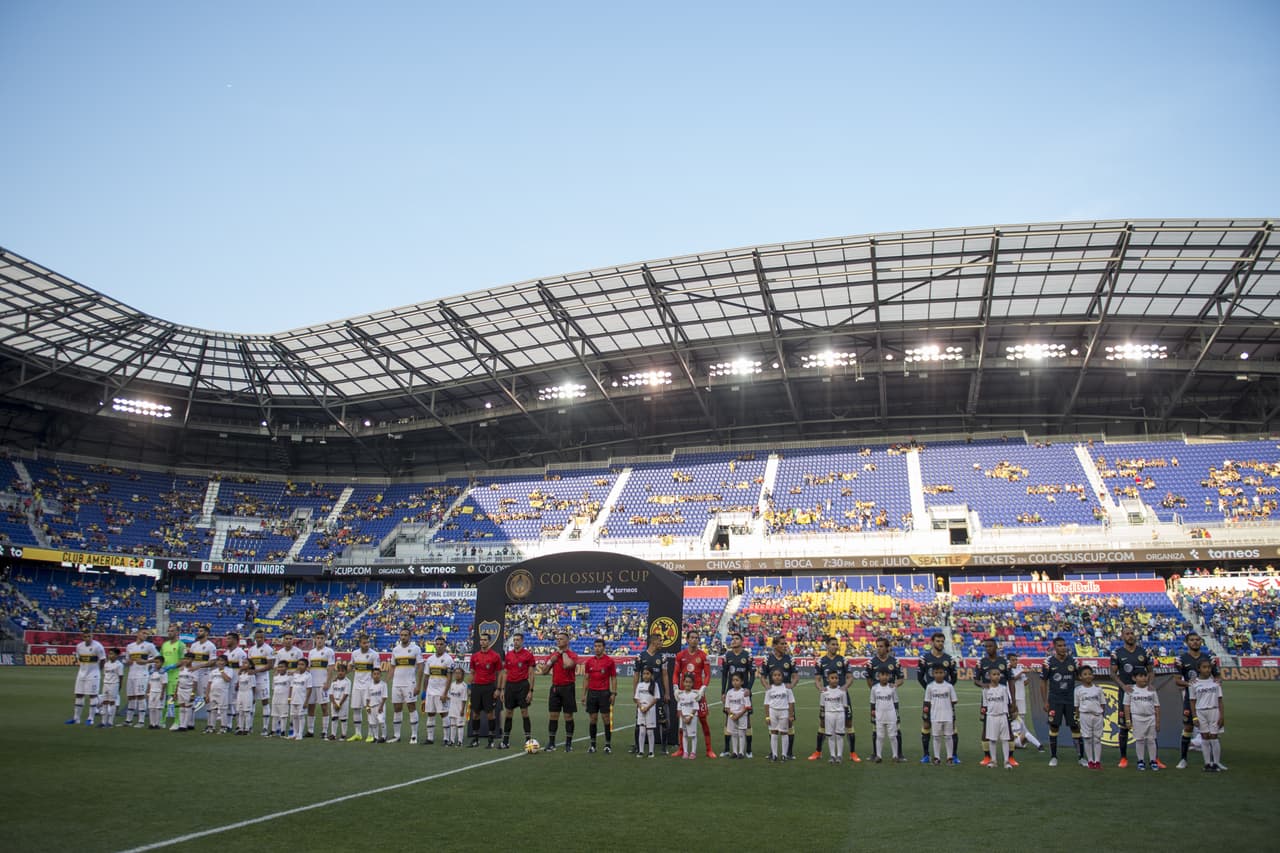 América se medía al Boca Juniors en partido del torneo Colossus Cup 2019, en el Red Bull Arena, en Harrison, New Jersey.