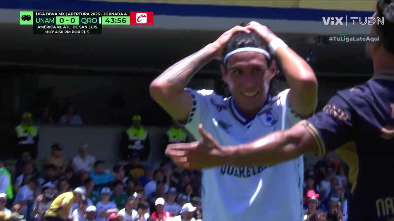 ¡Se salva Pumas! Gallos perdona el primer gol en CU