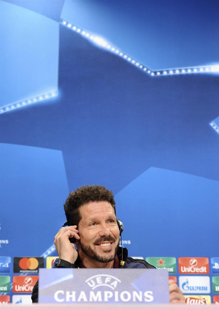 El técnico argentino Diego Simeone es el líder del Atlético de Madrid, que en cancha tiene a los uruguayos Diego Godín y Jose María Giménez como claves en la defensa.