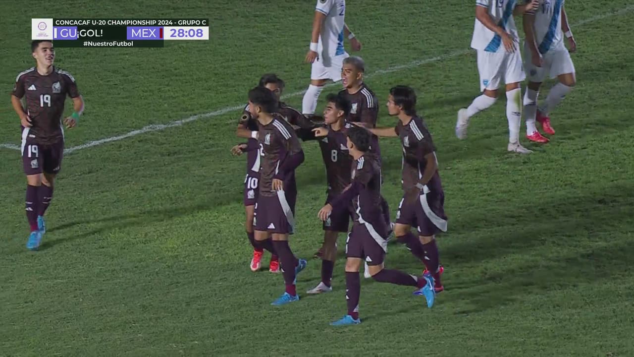 ¡Gol de México! Cabezazo letal de Paco Méndez para el 1-0 sobre Guatemala