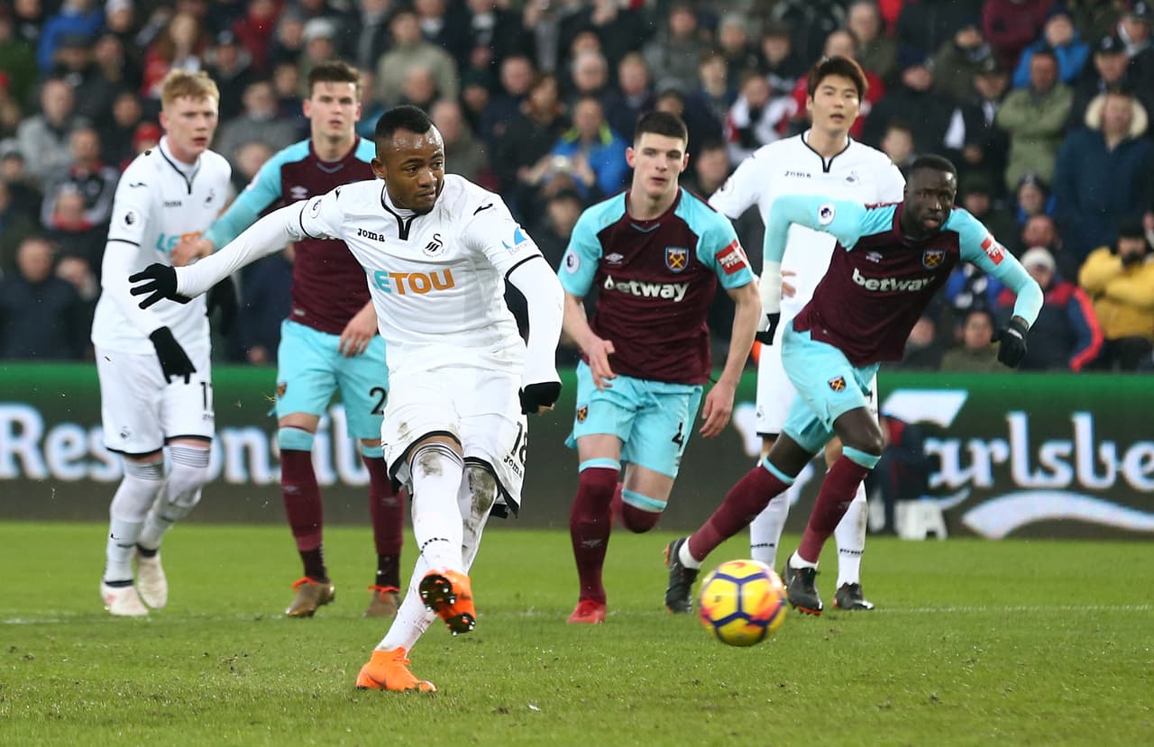 El puntillazo del Swansea lo puso Jordan Ayew, al minuto 63, cuando cambió un penal por gol con esta definición.